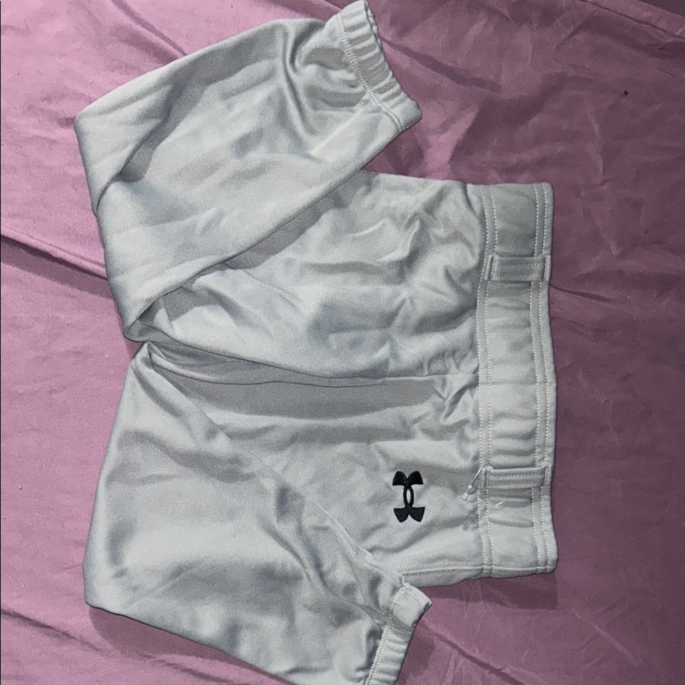 Under Armour White Athletic Shorts with Elastic Waistband